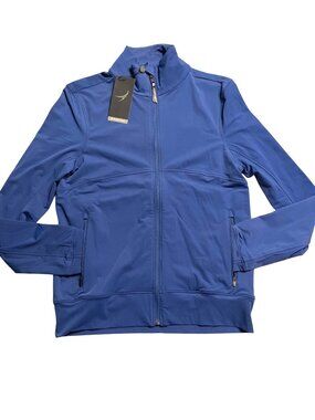 Endeavor Mens Full Zip Jacket True Blue Size S Zippered Pockets NWT Lightweight